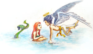 Peinture pop art au Bic et aquarelle inspirée du cinéma par Florent Lainé