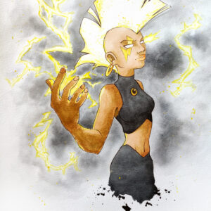 Peinture pop art au Bic et aquarelle inspirée du cinéma par Florent Lainé