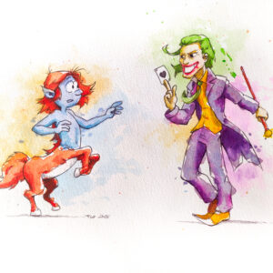 Peinture pop art au Bic et aquarelle inspirée du cinéma par Florent Lainé