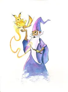 Peinture pop art au Bic et aquarelle inspirée du cinéma par Florent Lainé