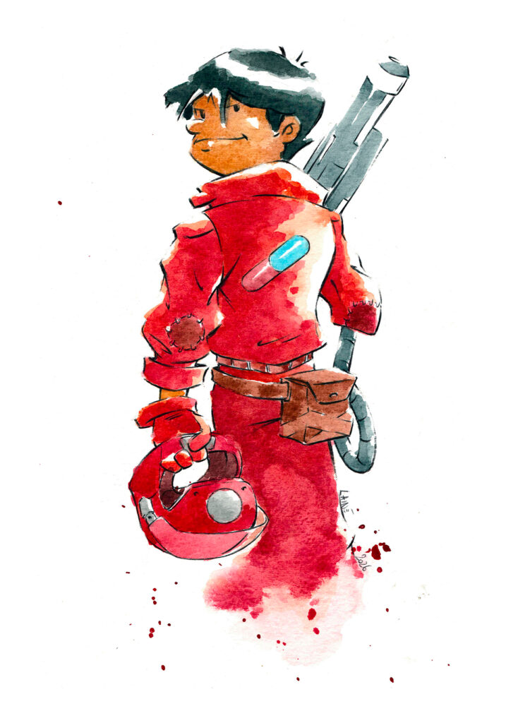 Fan art Keneda aquarelle et bic