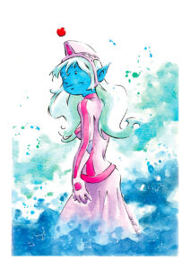 Fan art Thèmis aquarelle et bic
