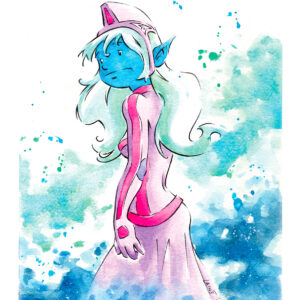 Fan art Thèmis aquarelle et bic